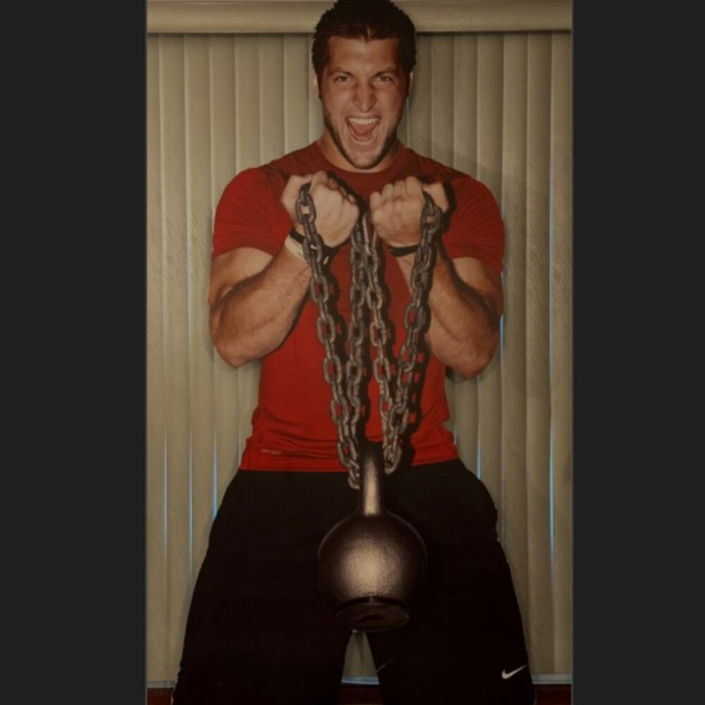 NIKE Tim Tebow extra large 7ft3' by 3ft Styrofoam cutout